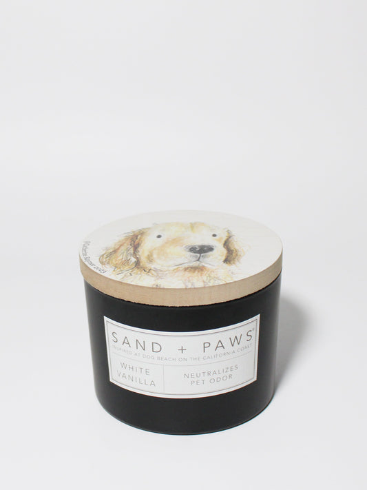 Sand + Paws White Vanilla 12 oz scented candle