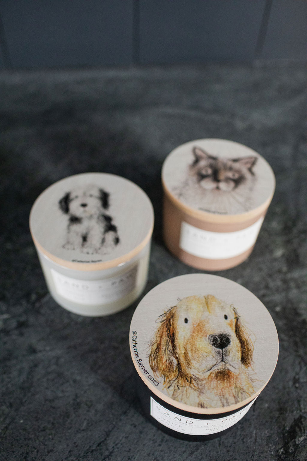Sand + Paws White Vanilla 12 oz scented candle
